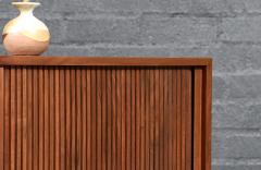  Barzilay Furniture Manufacturing Vintage California Modern Tambour Door Walnut Credenza by Barzilay - 4638647