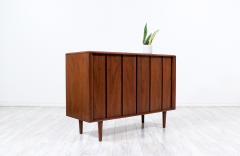  Barzilay Furniture Manufacturing Vintage Mid Century Modern Tambour Door Walnut Credenza by Barzilay - 3304174