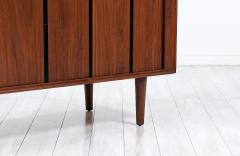 Barzilay Furniture Manufacturing Vintage Mid Century Modern Tambour Door Walnut Credenza by Barzilay - 3304179