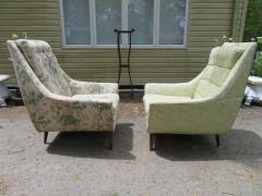  Bassett Furniture Handsome Pair of Adrian Pearsall Style Scoop Lounge Chairs Mid Century Modern - 1435263