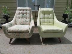  Bassett Furniture Handsome Pair of Adrian Pearsall Style Scoop Lounge Chairs Mid Century Modern - 1435265