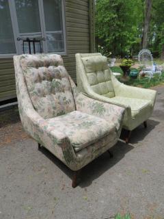  Bassett Furniture Handsome Pair of Adrian Pearsall Style Scoop Lounge Chairs Mid Century Modern - 1435270