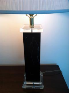  Bauer Clearlite Pair of Vintage Lucite Table Lamps Bauer Clearlite - 76144