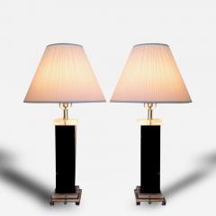  Bauer Clearlite Pair of Vintage Lucite Table Lamps Bauer Clearlite - 76651