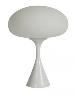  Bauer Lamp Company Pair of Mid Century Modern Laurel Mushroom Table Lamps in White - 1738761