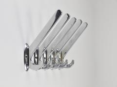  Bauhaus Up to 5 Large Art Deco Bauhaus Nickel Brass Wall Coat Hooks Vienna 1930s - 4451467
