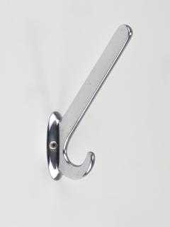  Bauhaus Up to 5 Large Art Deco Bauhaus Nickel Brass Wall Coat Hooks Vienna 1930s - 4451495