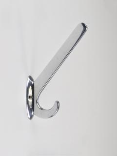  Bauhaus Up to 5 Large Art Deco Bauhaus Nickel Brass Wall Coat Hooks Vienna 1930s - 4451500