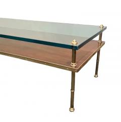  Beacon Hill Gilt bronze Walnut Glass Low table - 3147039