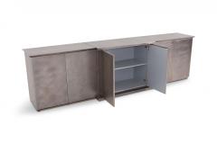  Belgo Chrome Belgo Chrome Credenza in Brushed Stainless Steel 1980s - 845512