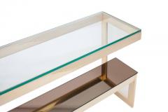  Belgo Chrome Gold Layered G Two Tier Console Table - 456195