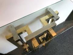  Belgo Chrome Pair of Console Table Brass and Chrome by Belgo Chrome Belgium 1980s - 518065