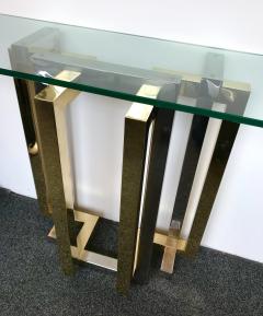  Belgo Chrome Pair of Console Table Brass and Chrome by Belgo Chrome Belgium 1980s - 518068