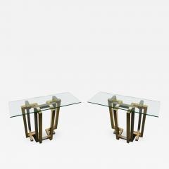  Belgo Chrome Pair of Console Table Brass and Chrome by Belgo Chrome Belgium 1980s - 518454