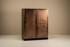  Belgochrom Belgochrom Bronze Brushed Cabinet with Brass Base 1980s - 4473717