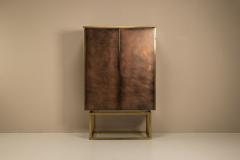  Belgochrom Belgochrom Bronze Brushed Cabinet with Brass Base 1980s - 4473732