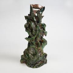  Bella Hunt DDC FOGLIA DI FUOCO SOLO Raku candlestick - 1744816