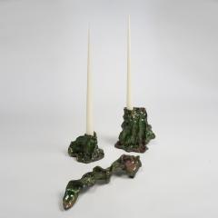  Bella Hunt DDC FOGLIA DI FUOCO TRIO Candlesticks and snuffer set - 1746499