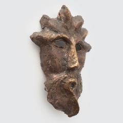  Bella Hunt DDC ROMANESQUE MASK Bronze head wall sculpture - 2868407
