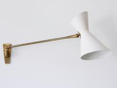  Belmag Z rich Elegant Mid Century Articulated Diabolo Wall Lamp by Belmag Switzerland 1950s - 3225641