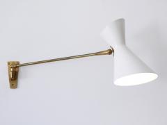  Belmag Z rich Elegant Mid Century Articulated Diabolo Wall Lamp by Belmag Switzerland 1950s - 3225642
