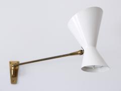  Belmag Z rich Elegant Mid Century Articulated Diabolo Wall Lamp by Belmag Switzerland 1950s - 3225644