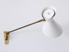  Belmag Z rich Elegant Mid Century Articulated Diabolo Wall Lamp by Belmag Switzerland 1950s - 3225646