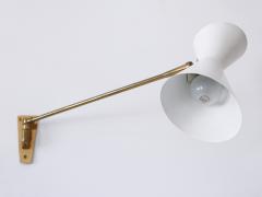  Belmag Z rich Elegant Mid Century Articulated Diabolo Wall Lamp by Belmag Switzerland 1950s - 3225647