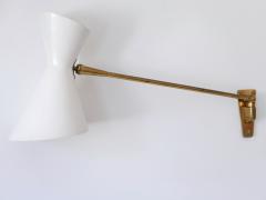  Belmag Z rich Elegant Mid Century Articulated Diabolo Wall Lamp by Belmag Switzerland 1950s - 3225648