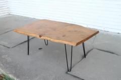  Benchairs Mid Century Live Edge Coffee Table on Hair Pin Legs - 3575649