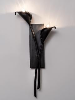  Benediko Calla Lily Wall Light in Black Plaster pair - 3809696
