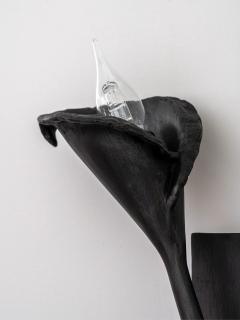  Benediko Calla Lily Wall Light in Black Plaster pair - 3809697