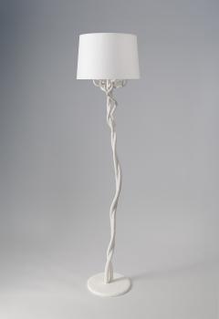  Benediko Fioli Sculptural Floor Lamp in White Plaster - 4406986