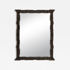  Benediko Fractal Sculptural Wall Mirror in Bronze Plaster Customizable Handcrafted - 4235723