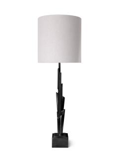  Benediko Linea Sculptural Table Lamp in Black Plaster Finish - 3809576