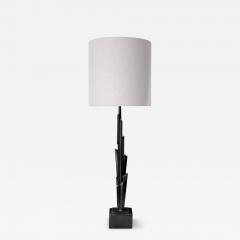  Benediko Linea Sculptural Table Lamp in Black Plaster Finish - 3813483