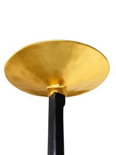  Benediko Pantheon Floor Lamp in Black Plaster Finish with 23K Yellow Gold - 3809599