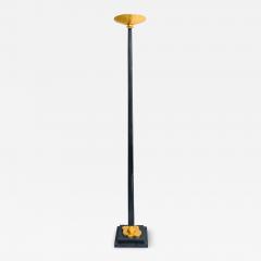  Benediko Pantheon Floor Lamp in Black Plaster Finish with 23K Yellow Gold - 3826052