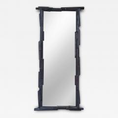  Benediko Sculptural Linea Wall Mirror No 2 in Black Plaster Finish - 3818005