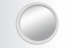  Benediko Seraphora Sculptural Wall Mirror in White Plaster Customizable Handcrafted - 4235608