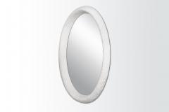  Benediko Seraphora Sculptural Wall Mirror in White Plaster Customizable Handcrafted - 4235609