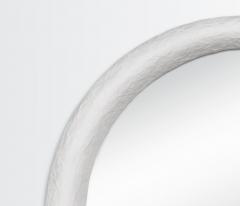  Benediko Seraphora Sculptural Wall Mirror in White Plaster Customizable Handcrafted - 4235610