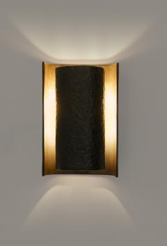  Benediko Small Galba III Wall Sconce in White Plaster with Knifed Finish - 4398374