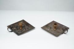  Benham Froud Benham Froud London A Pair of Arts Crafts Copper Night Candle Holders - 4187639