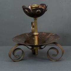  Benham Froud Benham Froud Pair of Arts Crafts copper night candle holder w flower head - 4187642