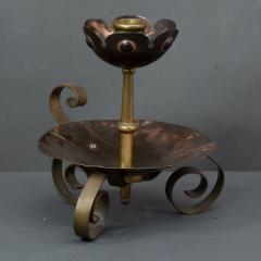  Benham Froud Benham Froud Pair of Arts Crafts copper night candle holder w flower head - 4187643