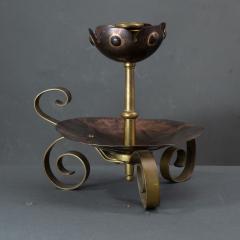  Benham Froud Benham Froud Pair of Arts Crafts copper night candle holder w flower head - 4187645
