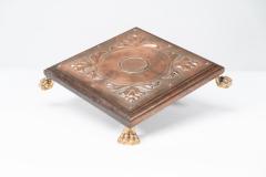  Benham Froud Benham Froud attri An Arts Crafts copper and oak teapot stand or trivet - 4188621