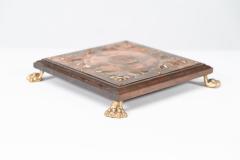  Benham Froud Benham Froud attri An Arts Crafts copper and oak teapot stand or trivet - 4188622