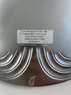  Bentley Motors Bentley Home Glass Coated Sterling Silver Chargers Buffet Plate Set of Six 6  - 3609230